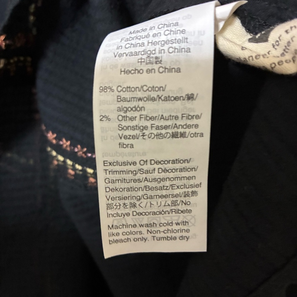 Madewell Sleeveless Boho Blouse Women’s XS Black Textured Top - Picture 8 of 8
